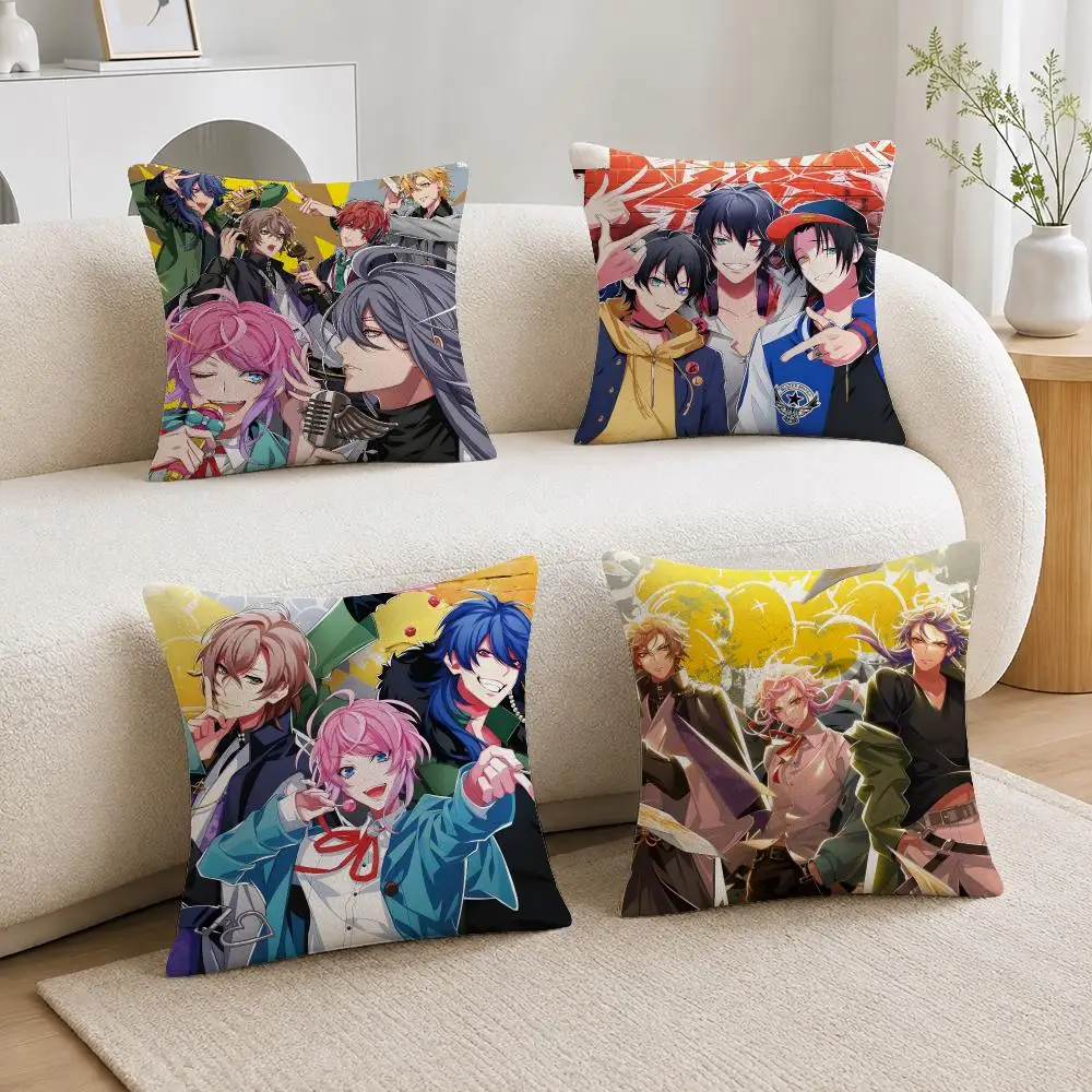 Anime Hypnosis Mic Division Rap Battle Cushion Cover Soft Short Plush Throw Pillowcase Sofa Bedroom Home Decor Holiday Gift