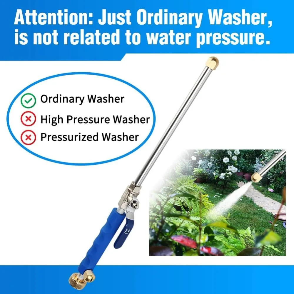 Lavadora eléctrica de alta presión Hydro Jet, pistola limpiadora a presión con extremo de manguera de jardín, pulverizador de limpieza de ventanas de vidrio, jardín extensible