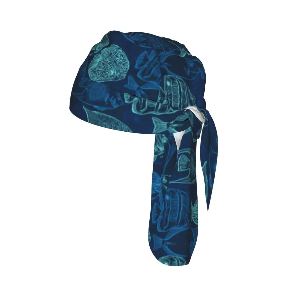 

Быстросохнущая шапка-бини в стиле пиратской шапки с тропическими рыбами, винтажная, с изображением морской фауны, спортивная кепка для велоспорта, походов, кемпинга, головной платок, бандана, шапка-бандана