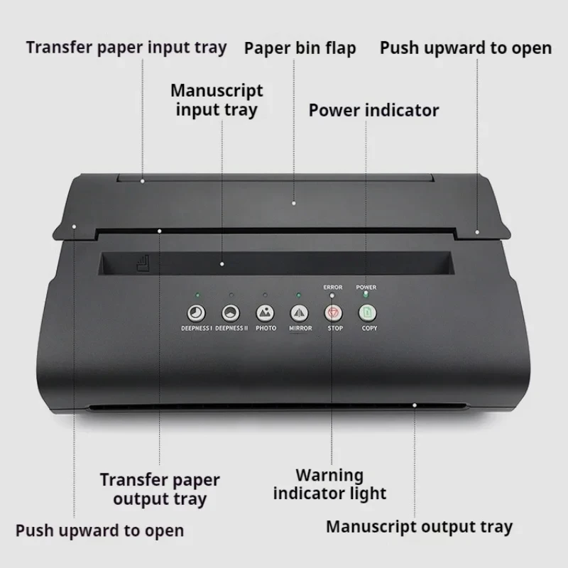 portable thermal graphic transfer hine for tattoo line drawings Office Electronics Heat Press