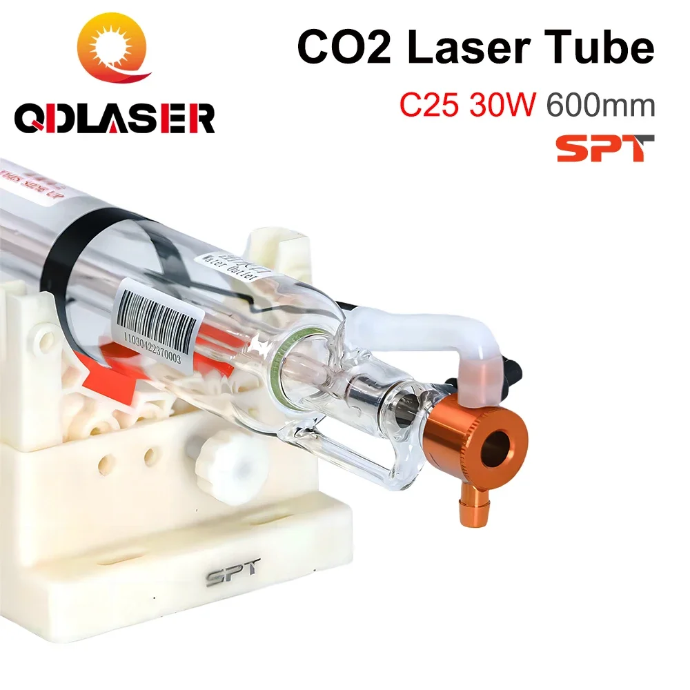 

QDLASER SPT C25 30-35W Co2 Laser Tube Length 600mm Diameter 50mm for CO2 Laser Engraving Cutting Machine