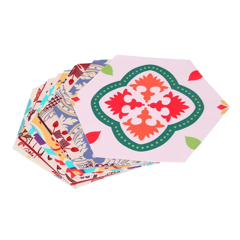 50X Non-Slip Vinyl Floor Sticker For Home Decor, Hexagon Pvc Wall Tile Decal, Peel And Stick Self-Adhesive