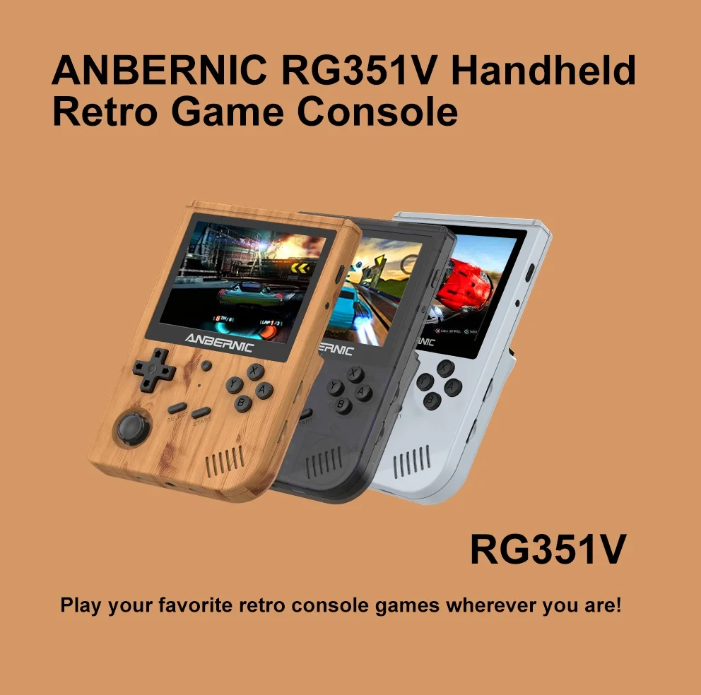 RG351V Retro Handheld Game Player RK3326 Linux System 3.5 inch Built in WiFi 15000+ Games Emulators For PSP/PS1/N64 Kid Gift