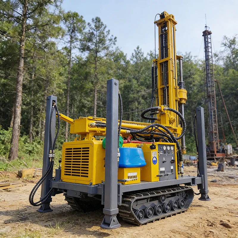 Crawler Mounted Pneumatic Water Well Drill Rig for Mining Exploration and Water Well Development