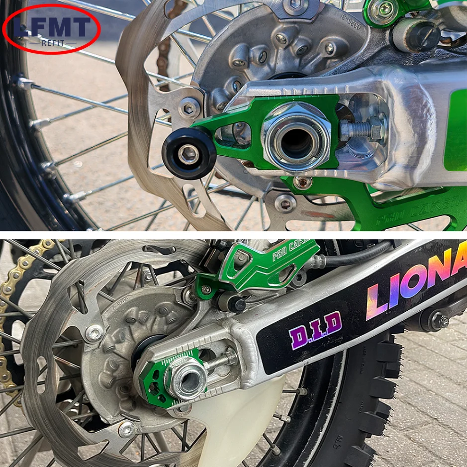 أداة ضبط سلسلة المحور الخلفي للدراجات النارية باستخدام الحاسب الآلي لـ Kawasaki KX125 KX250 KX450 KX250F KX450F KLX450R لسوزوكي RMZ250 RMZ450 Motocross #3