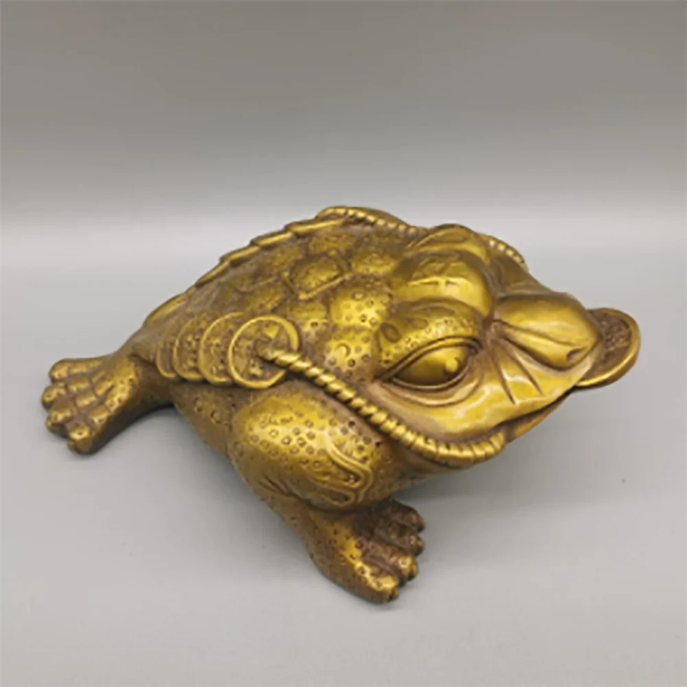 

Feng Shui Toad Money LUCKY Fortune Wealth Chinese Golden Frog Toad Coin Home Office Decoration Lucky Gifts Tabletop Ornaments