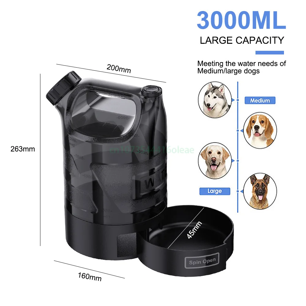 Imagem -06 - Garrafa de Água para Cães de 3l 101oz Tigela para Beber de Grande Capacidade Tigela para Animais de Estimação para Caminhadas ao ar Livre Caminhadas Acampamento Tigelas de Viagem para Cães e Gatos