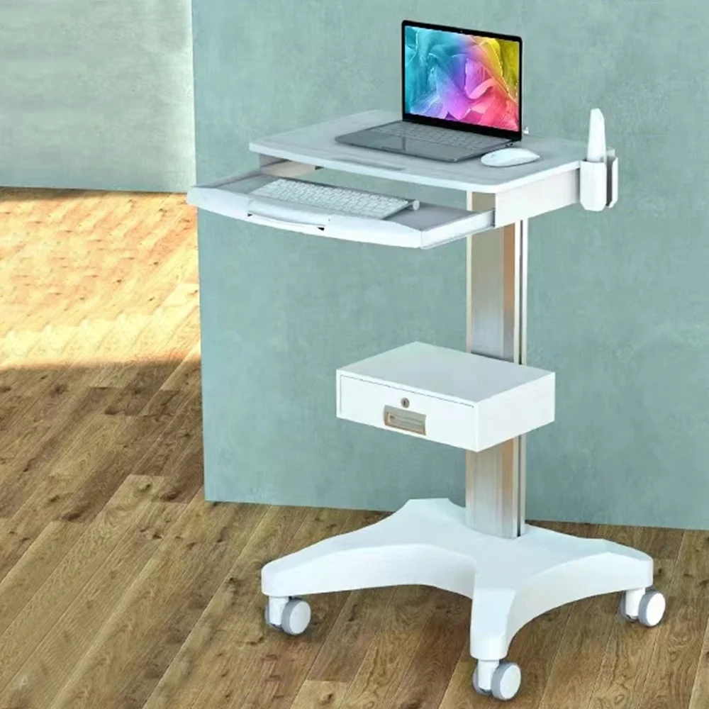 Dental Trolley Clinic Furniture Dental Cart Hospital Oral Scanner Mobile Nursing Cart Medical Cart for Laptop