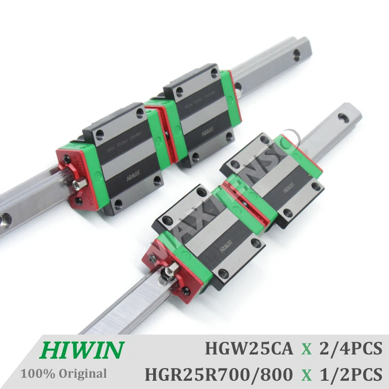 

HIWIN HGW25CA 700 800mm Linear Guideways Flange Blocks Carriage HGR25 Linear Guide Rail CNC Machine High Precision Components