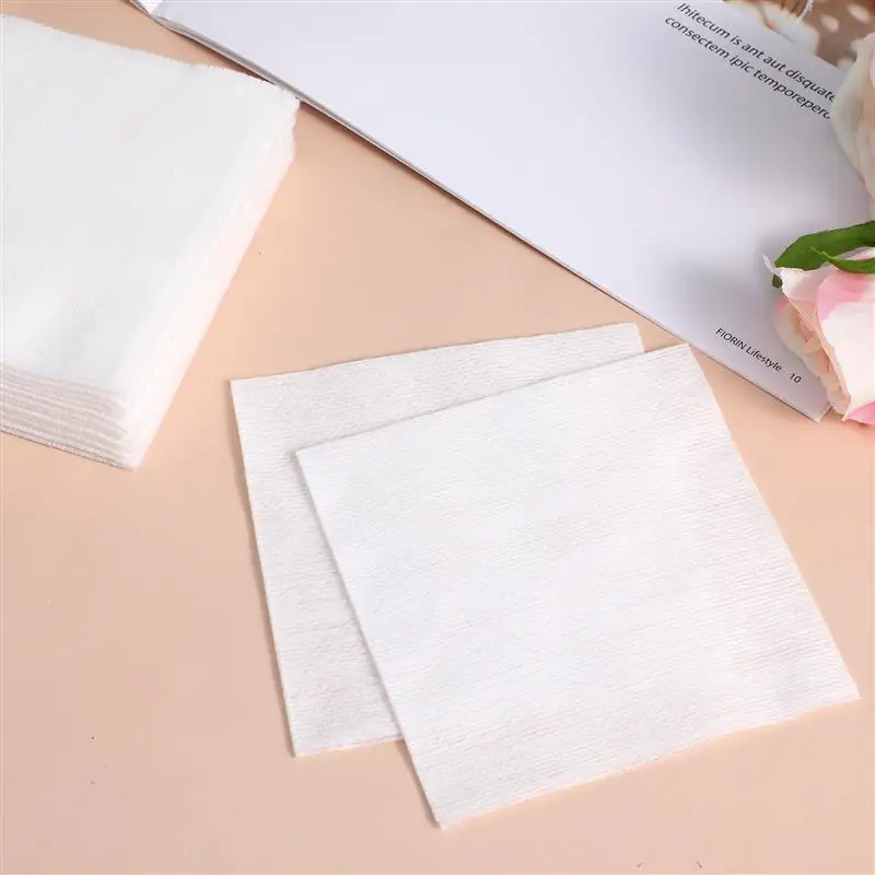 200pcs 100pcs Disposable Makeup Cotton Wipes Soft Remover Pads Facial Cleansing Paper Wipe Pad Non Woven Gauze