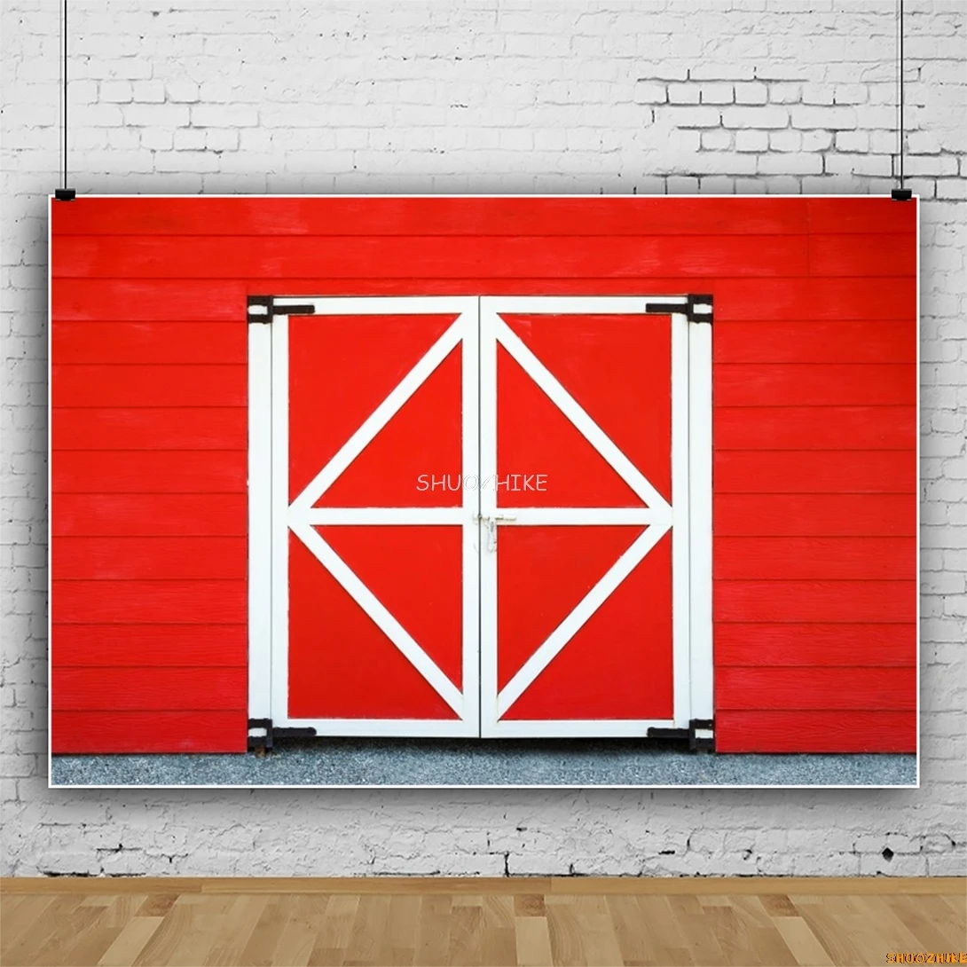 Красный, розовый, деревенский фон для двери сарая, западная деревня, фермерский дом, деревянная дверь, фон для фотосъемки на день рождения, фотостудия