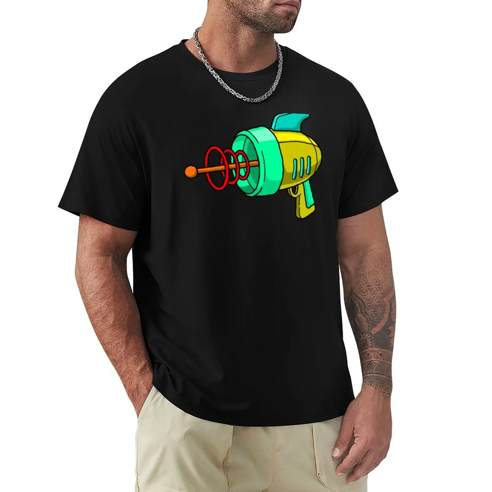 

Retro Ray Gun Space Pop-Art T-Shirt summer tops plus size clothes cute clothes oversized t shirt men