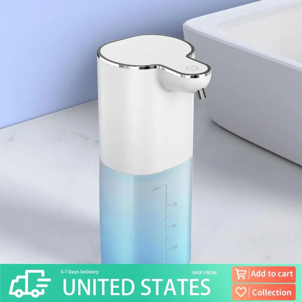 

Автоматические дозаторы мыла 400 мл, настенная умная ручная стиральная машина, зарядка через USB, 4 уровня, регулируемая для ванной комнаты, кухни