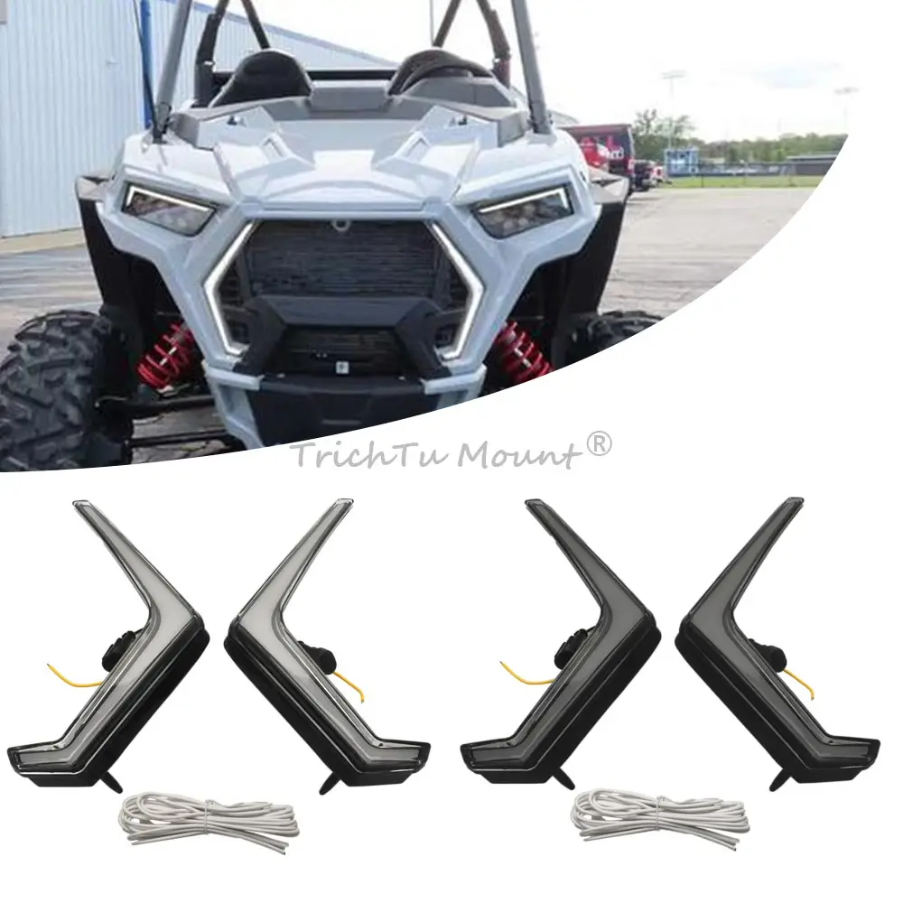 

12V LED Front Fang Accent Light Turn Signal Lamps Fit for RZR Trail S 1000 Ultimate 2021-2022, 2024-2025 car accessories