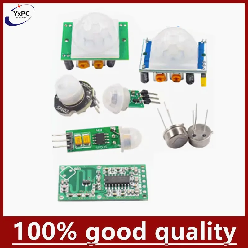 Módulo electrónico de inducción infrarroja para el cuerpo humano, sensor de sonda piroeléctrica, RCWL-0516, SR602, HC-SR501, SR505, PIR, RE200B-P