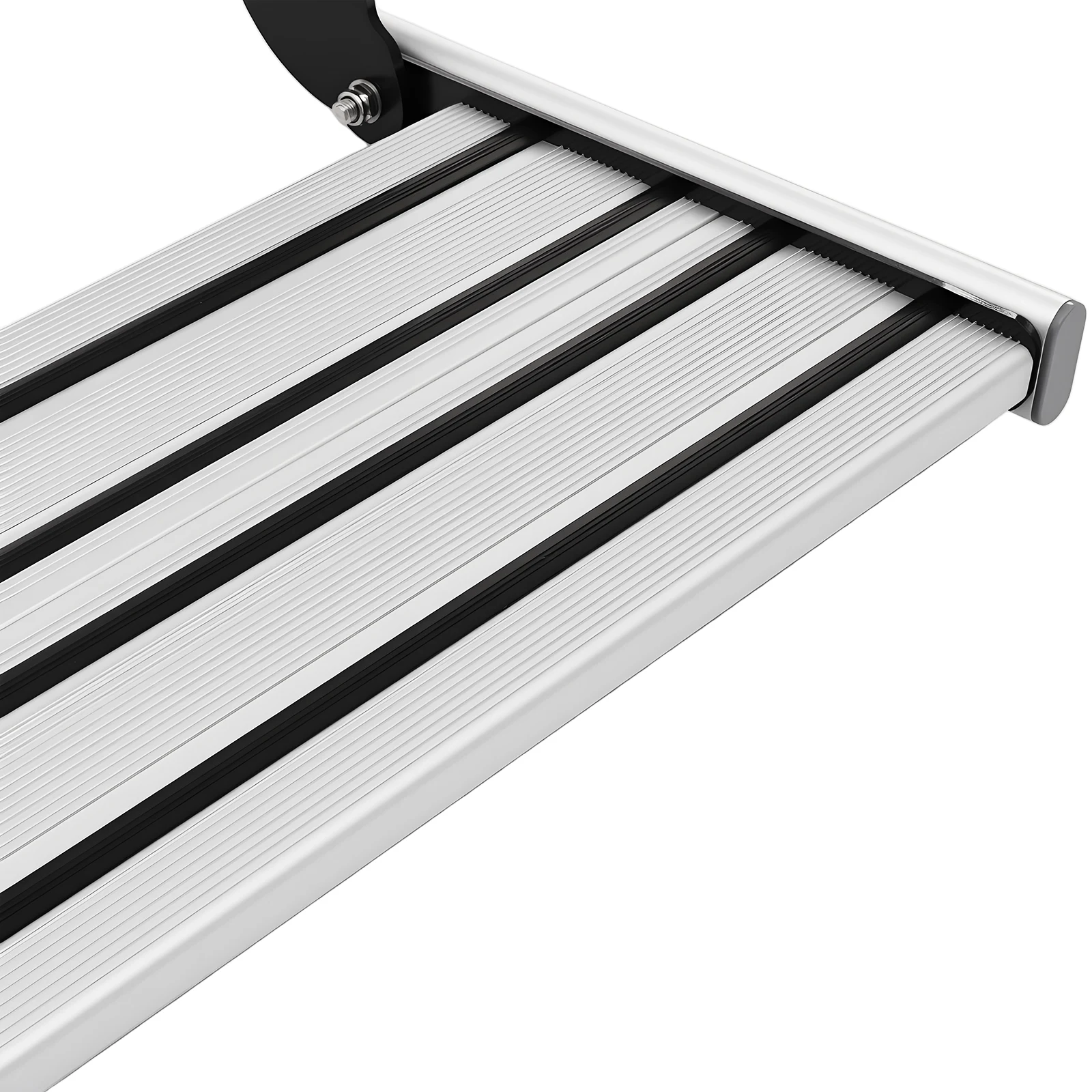 خطوة RV قابلة للطي أحادية الطبقة 330.69LBS مع شريط إضاءة LED وسبائك الألومنيوم المضادة للانزلاق للمنزل المتنقل والتخييم