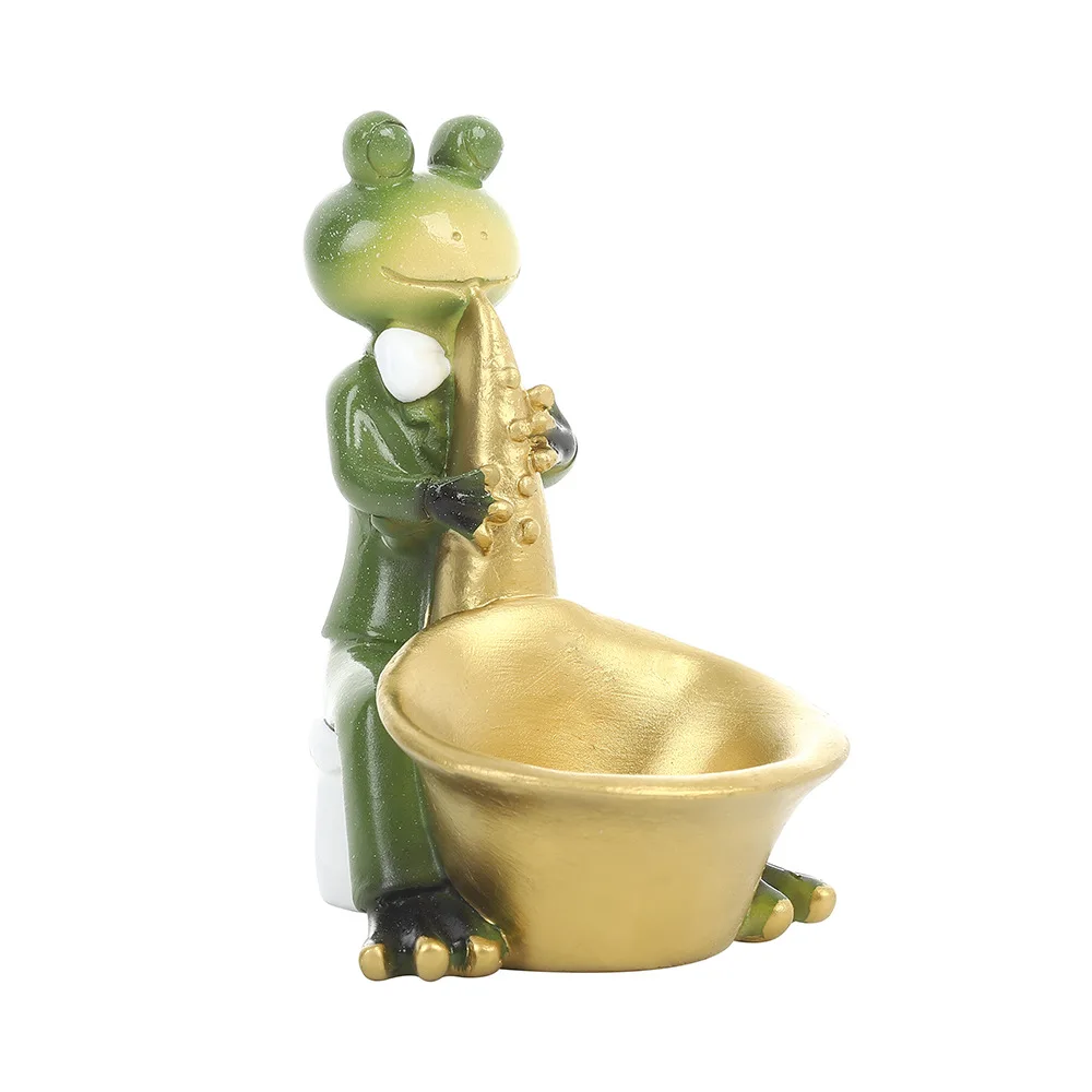 

Green Cute Frog Figurine Eco-friendly Resin Cartoon Craft Desktop Decoration for Home and Office Miniature Frogs Sculpture