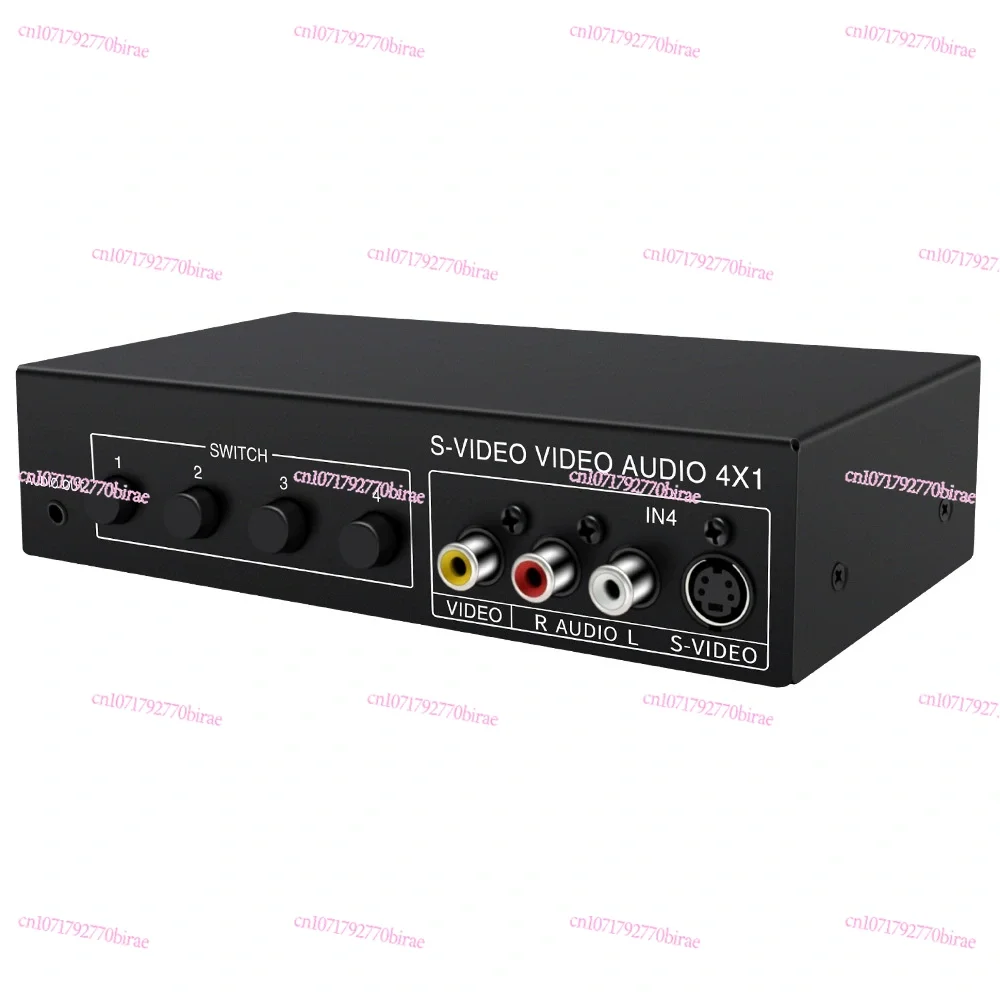 

S-Video Switcher S-VIDEO Splitter 4 Input 1 Output AV 4 in 1 Out with 3.5mm Audio VSSW41