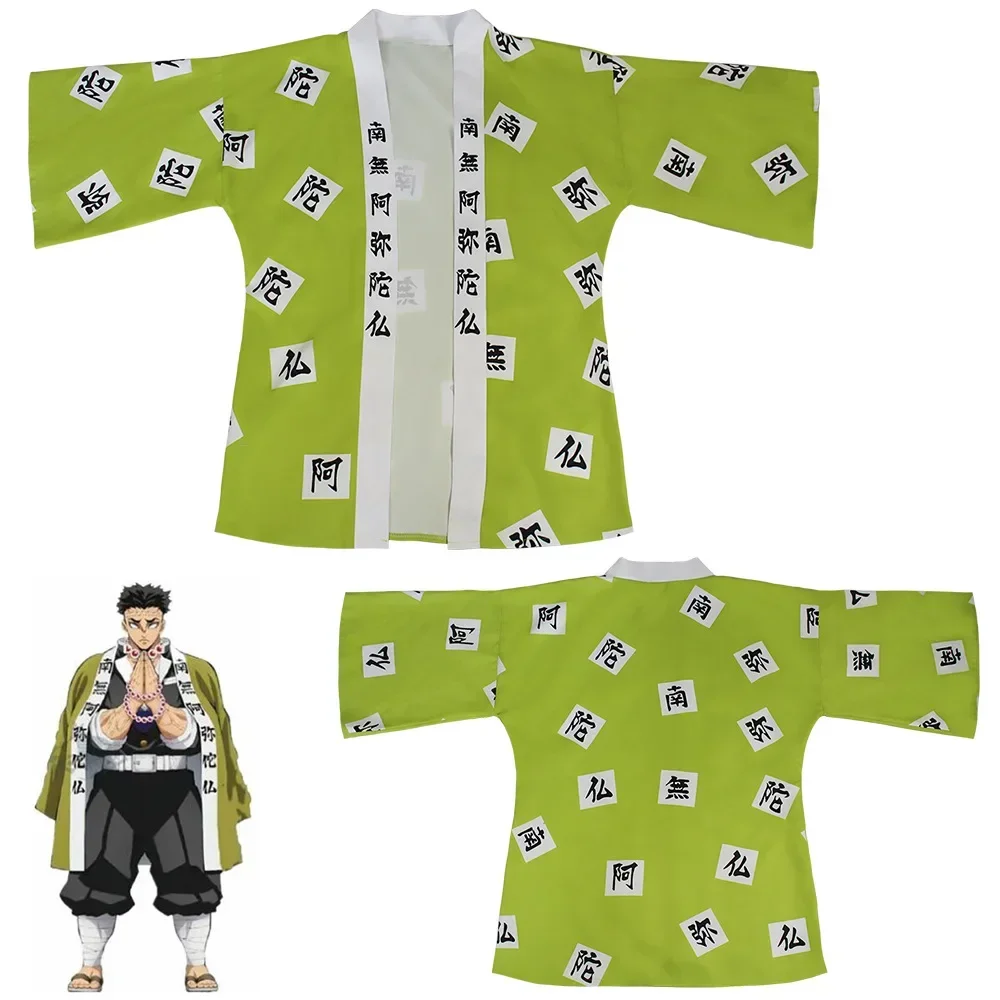 Kimonos Kochou Shinobu disfraz de Cosplay para mujer y hombre, Haori Kimetsu No Yaiba Kamado Tanjirou, cubierta de playa de verano