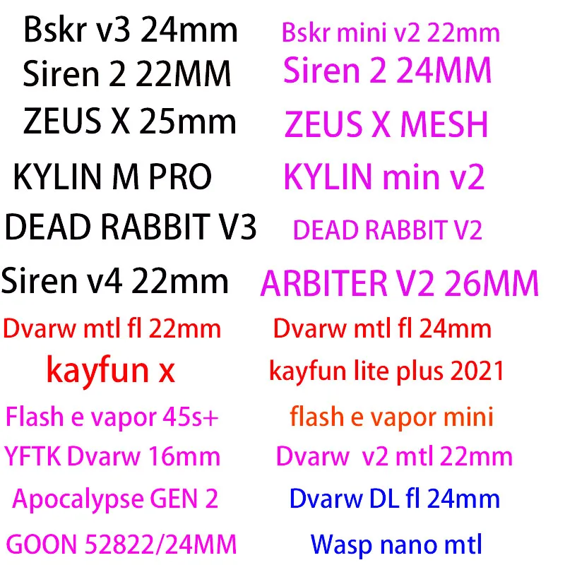 Edredón grueso bskr mini v2 v3 zeus x mesh siren 2 v4 Dead Rabbit 3 yftk dvarw mtl cl dl fl ARBITER kayfun x fev 4 .5s kylin m pro