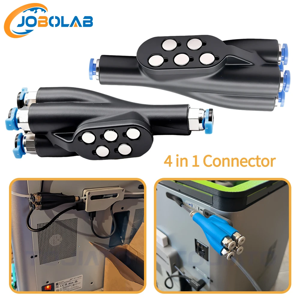 ل Bambu Lab A1/P1/X1/P2/X1E 4-in-1 PTFE محول ملحقات الطابعة ثلاثية الأبعاد AMS 2 في 1 أنابيب ECAS04 موصلات أجزاء