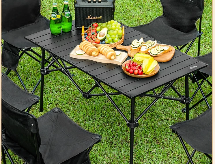 Leisure Style Camping Table Set, Picnic Table And Chairs, Camping Equipment Full Set Of Supplies