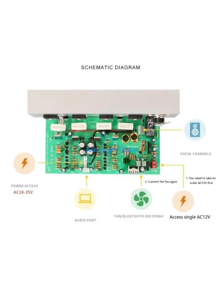 

C7AB 1 Set 2-Channel 2SA1943/2SC5200 Power Amp Plate Amplifier Module Board PMX-300W