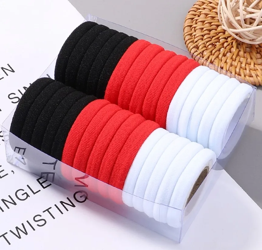 30Pcs/Set Women Elastic Hair Bands Girls Colorful Nylon Rubber Bands Headband Scrunchie Kids Ponytail Holder Hair Accessories