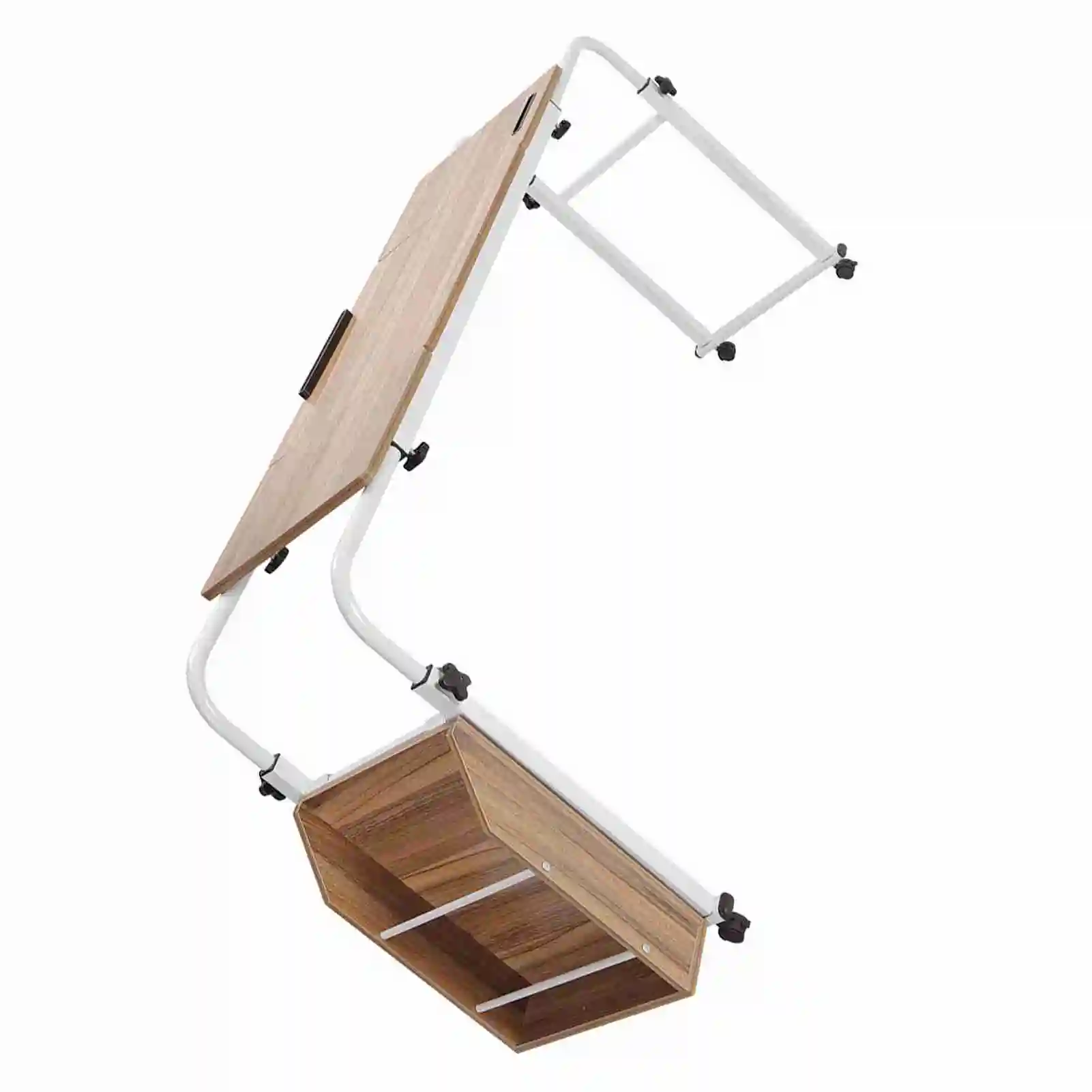 طاولة كتابة فوق السرير، عربة كمبيوتر محمول قابلة للتعديل، مكتب كمبيوتر محمول، طاولة كتابة فوق السرير مع عجلات، طاولة كمبيوتر محمول بعجلات #3