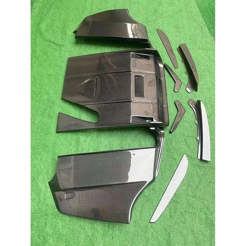 لسيارات BMW 3 series F30 F35 320 330 GEEX نمط ألياف الكربون مانع صدمات خلفي للسيارة الناشر الخلفي الخائن سبويلر الظهر الشفاه السيارات الاسمية #4