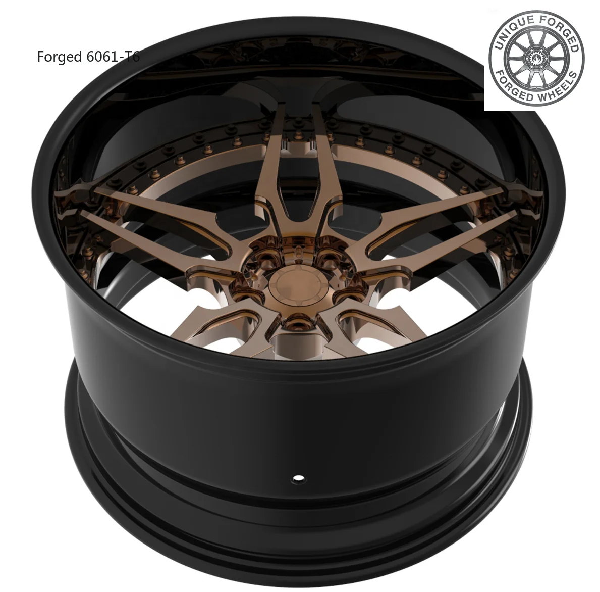 

Racing Cars 2 Piece /3 Piece Forged 23 24 25 26 Inch Aluminum Alloy Wheels Deep Dish Polish Brown