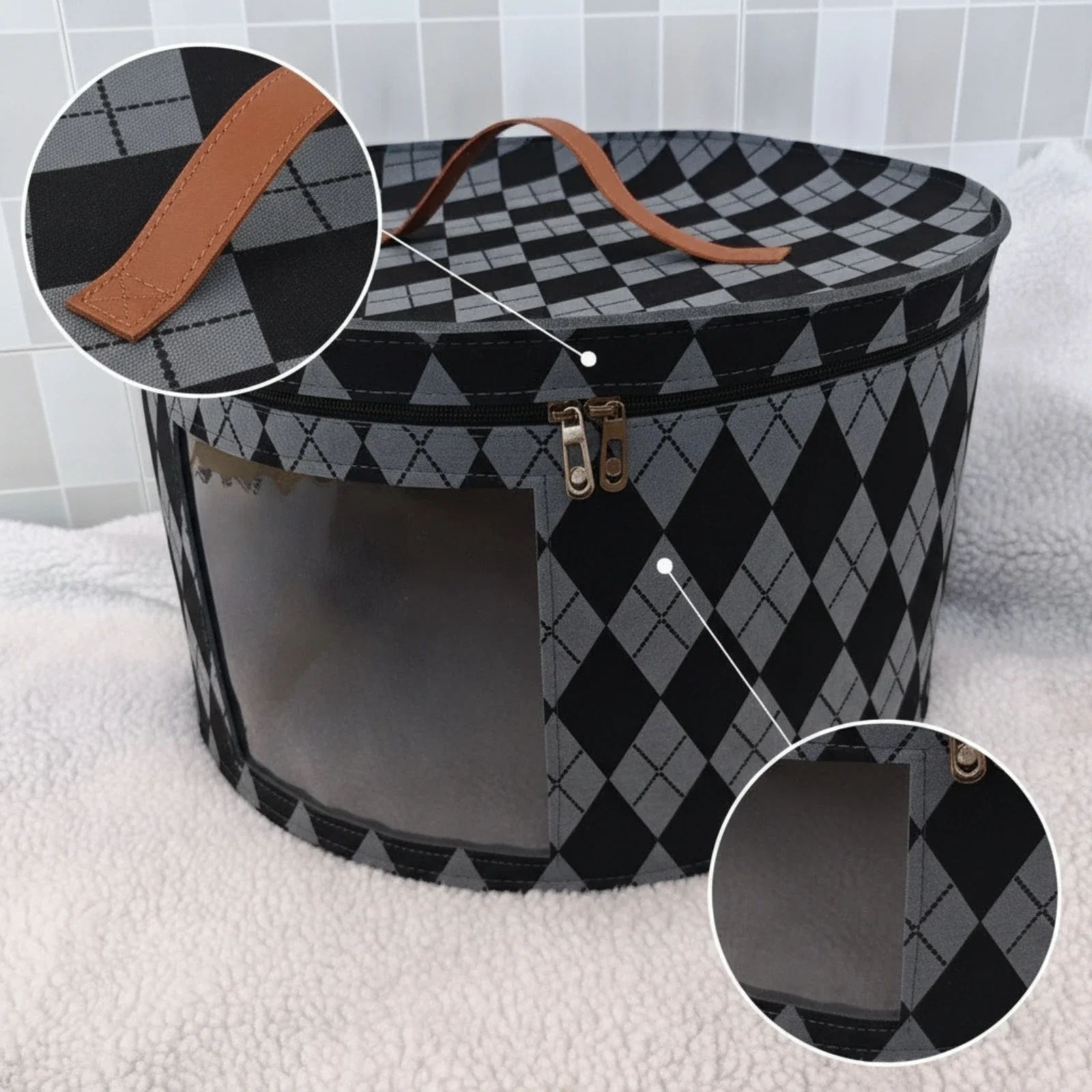 Clothes Storage Bin with Clear Window Collapsible Storage Bin with Clear Window Dustproof Lightweight for Closet, Bedroom