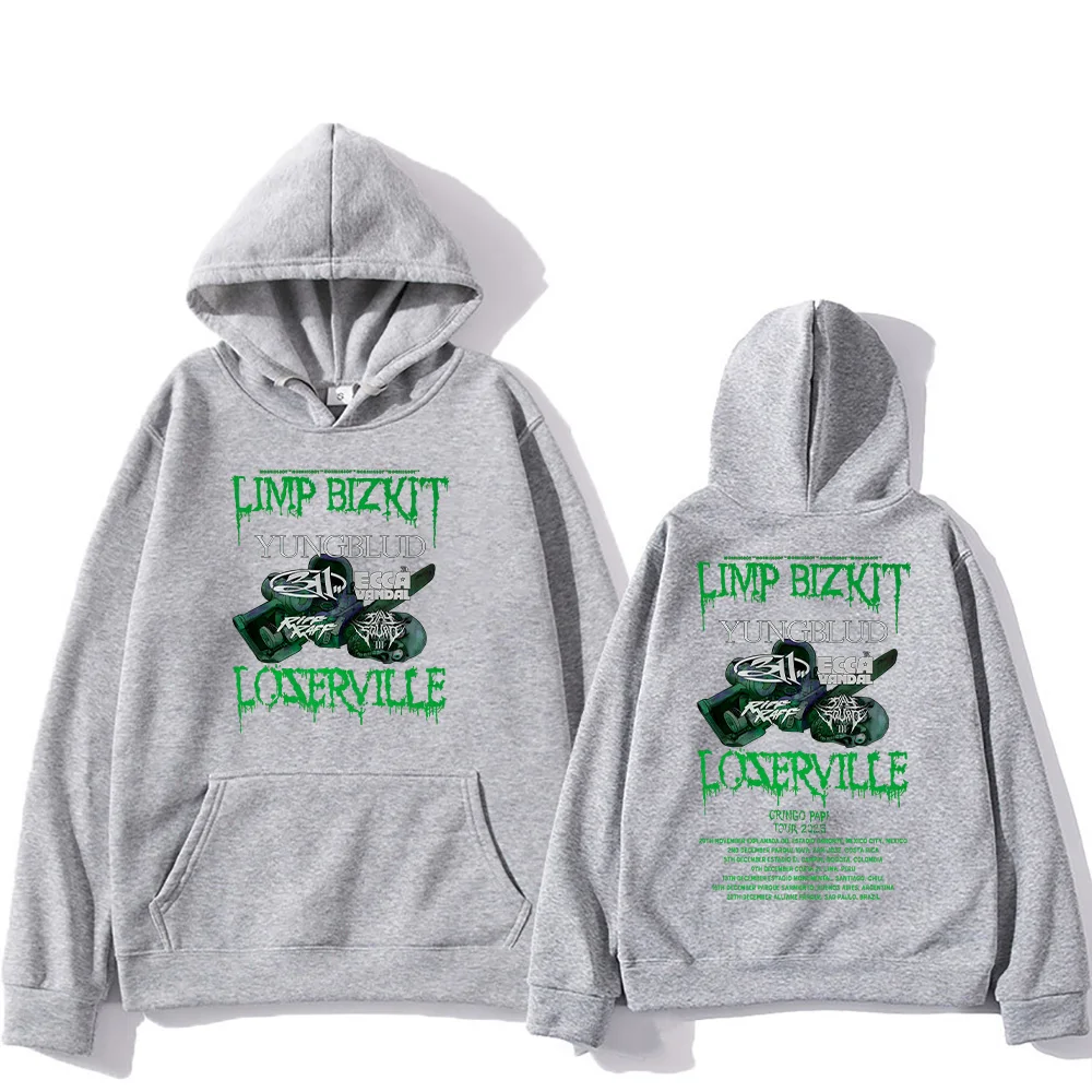 Limp Bizkit Loserville Tour Hoodies Rock Band Limp Bizkit Grafik Weashirts Männer Frauen Hip Hop Casual Übergroße Unisex Pullover