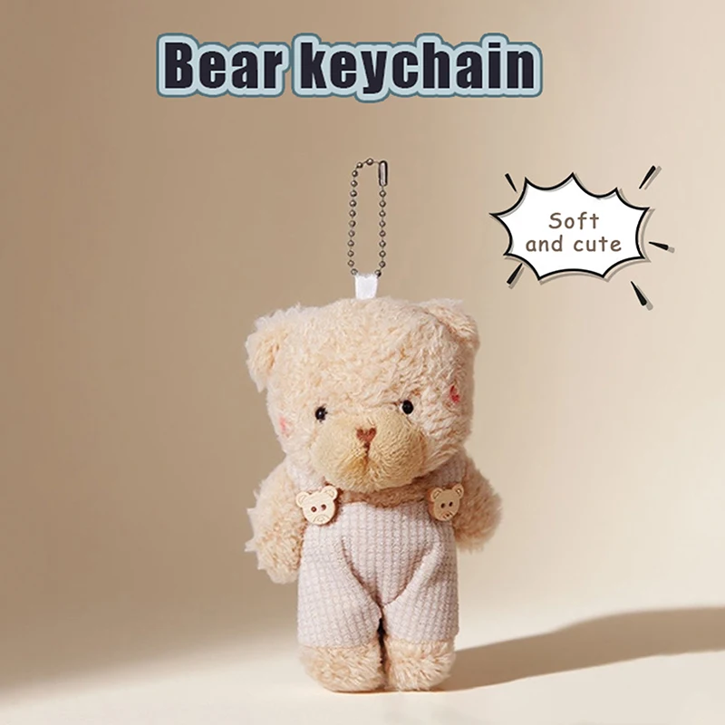 Schattige poeder blusher beer konijn cartoon pop schouderriem liefhebbers rugzak hanger pluche sleutelhanger