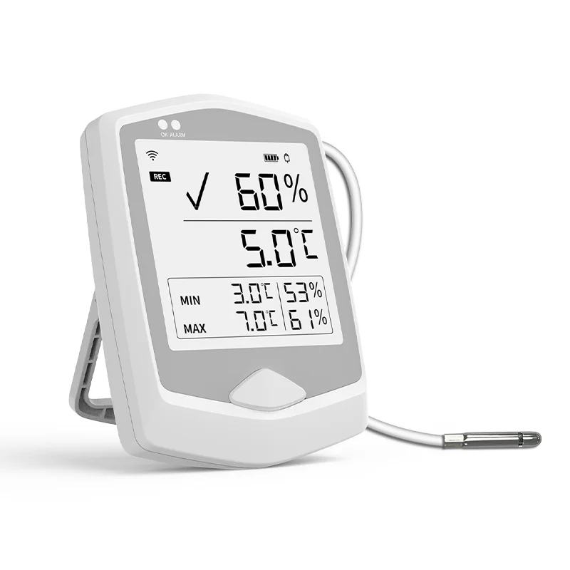Real Time WIFI Temperature and Humidity Data Logger with Large LCD Screen Monitoring Warehouse Environment No Delay