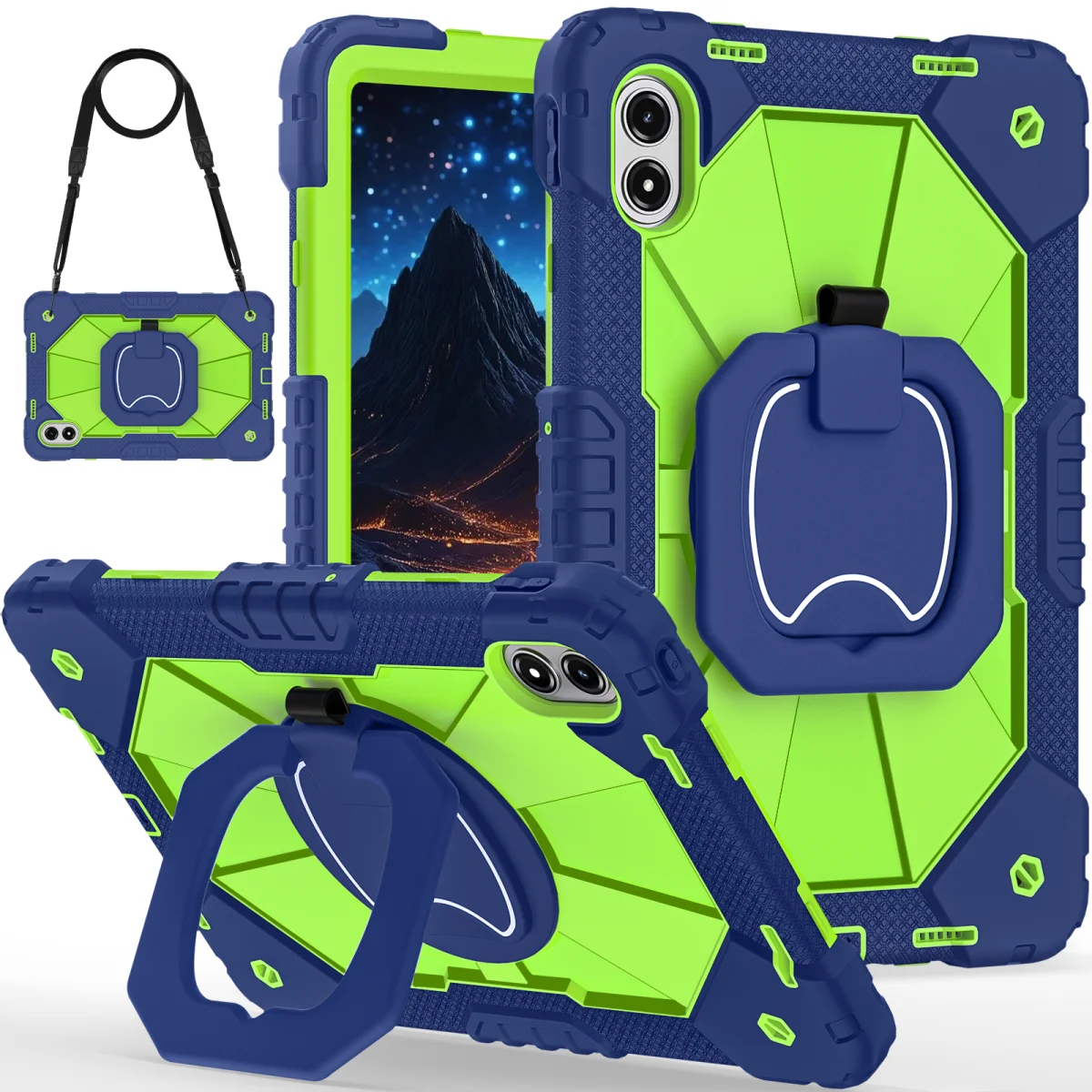 

Противоударный сверхпрочный детский безопасный жесткий чехол для Xiaomi Redmi Pad 2 Pro 12,1 2025 с плечевым ремнем, держателем для рук, чехол