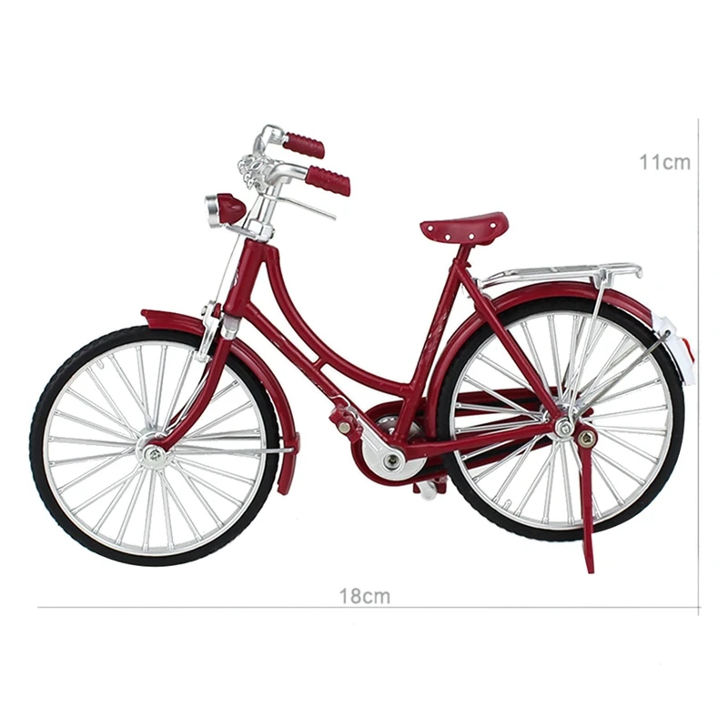 2X Mini 1:10 Modelo de aleación Bicicleta Diecast Metal Dedo Bicicleta de montaña Bicicleta retro Adulto Coleccionable Juguete para niños, Estilo 2