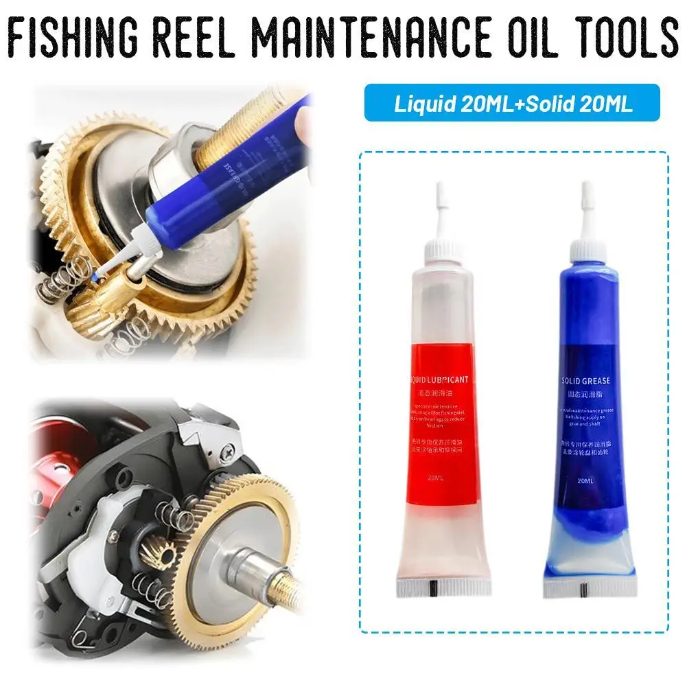 Protective Grease (20ml) + Lubricant Oil For Fishing Reel Bearing Maintenance Oil Fishing Tool