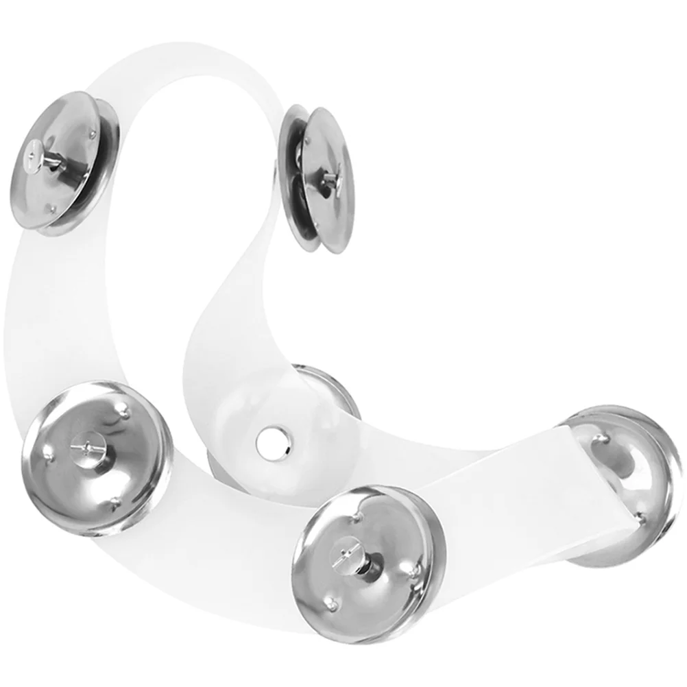 Drum Set Jazz Hi-hat Ring Bell Silicone Double Row Piece 6 Pieces Cymbal Percussion Tambourine for Parts Metal Accessories