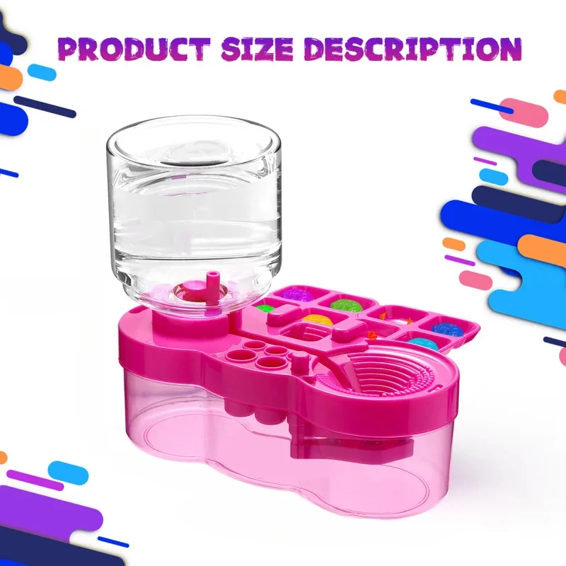 2026New Paint Brush Cleaner With Drain Button Automatic Water Circulation Paint Brush Cleaning Machine Cleaning Bucket Art Tools