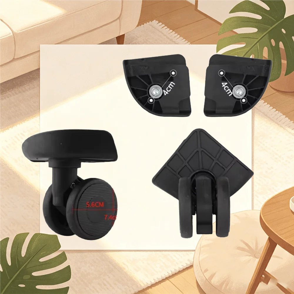 Silent Replacement Luggage Wheels - Roulettes de valise silencieuses et résistantes