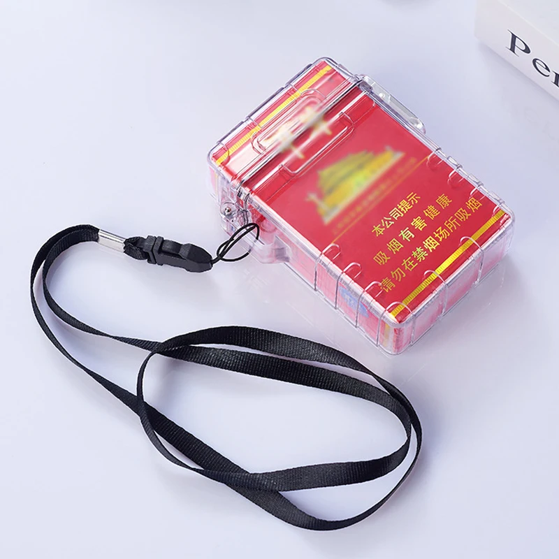 Multifunctional Ins Transparent Plastic Waterproof Cigarettes Case Box Tobacco Fashion Hard Shell Business Card Storage Case