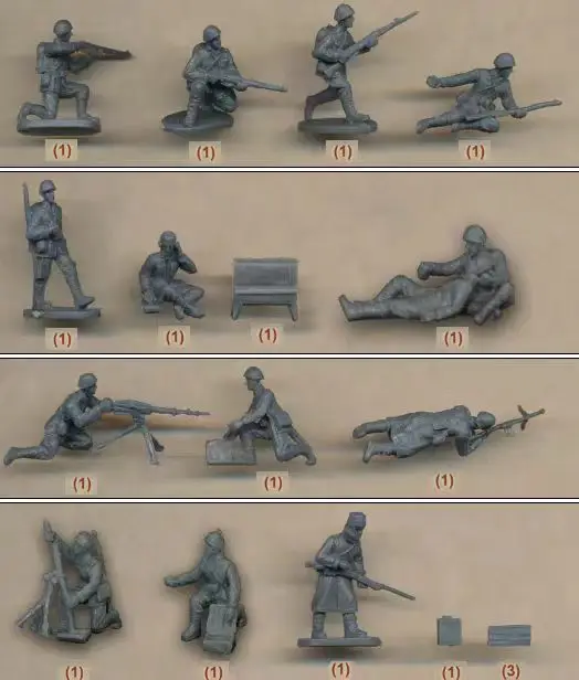 Miniature pvc  model  italy infantry  soldier s 14pcs/set