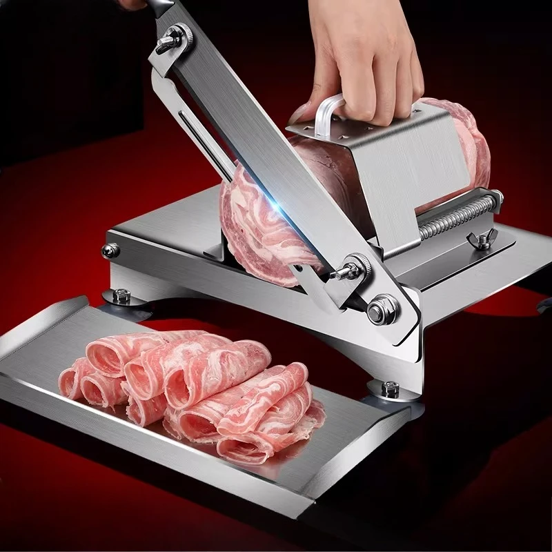 Factory Direct 2026 Stainless steel bone cutting meat slicer household multi-functional mutton roll frozen meat slicer