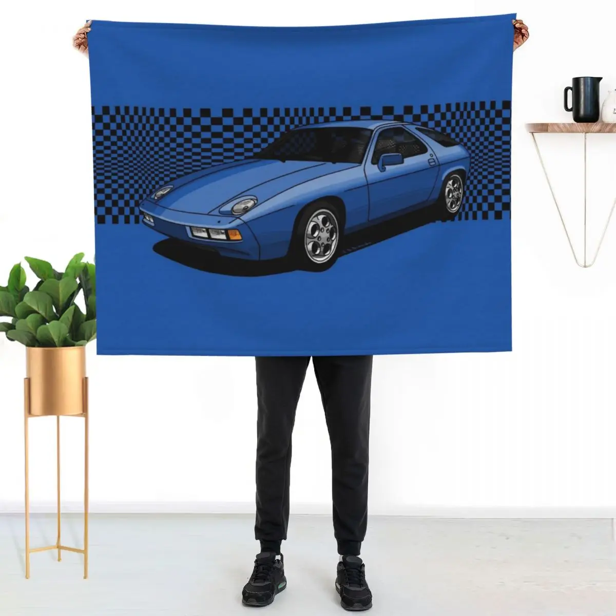 German sports car Throw Blanket Breathable Lightweight Blanket for Adults Kids