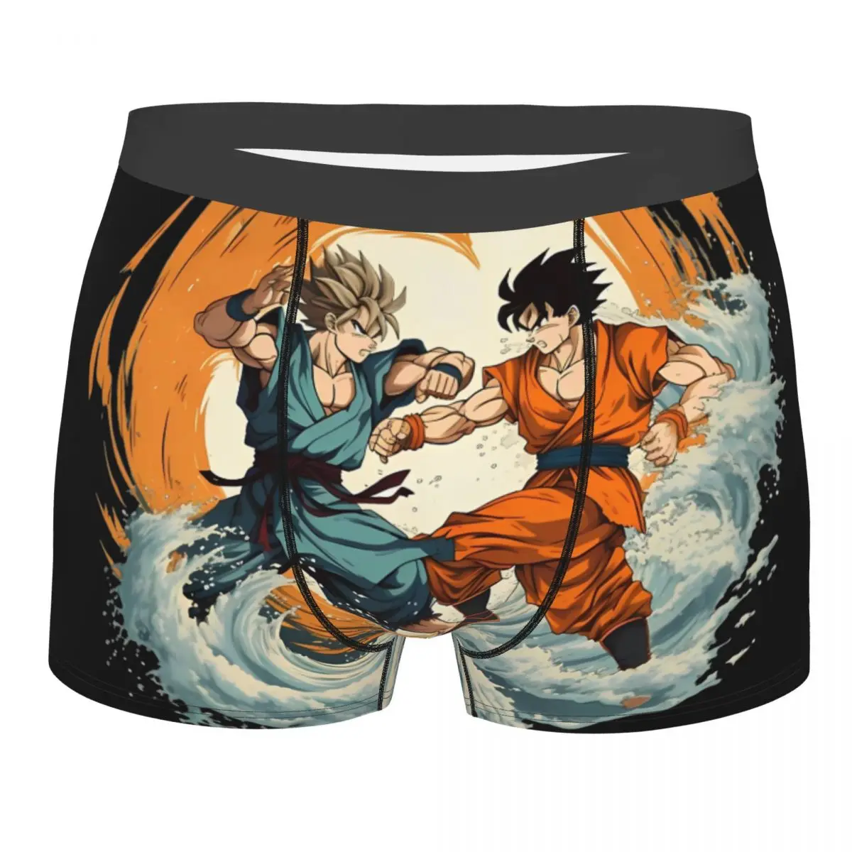 Dragon Ball Z Goku And Gohan Performing A KamehaMeha Wave Shorts Panties Underwear Soft Underpants for Homme S-XXL