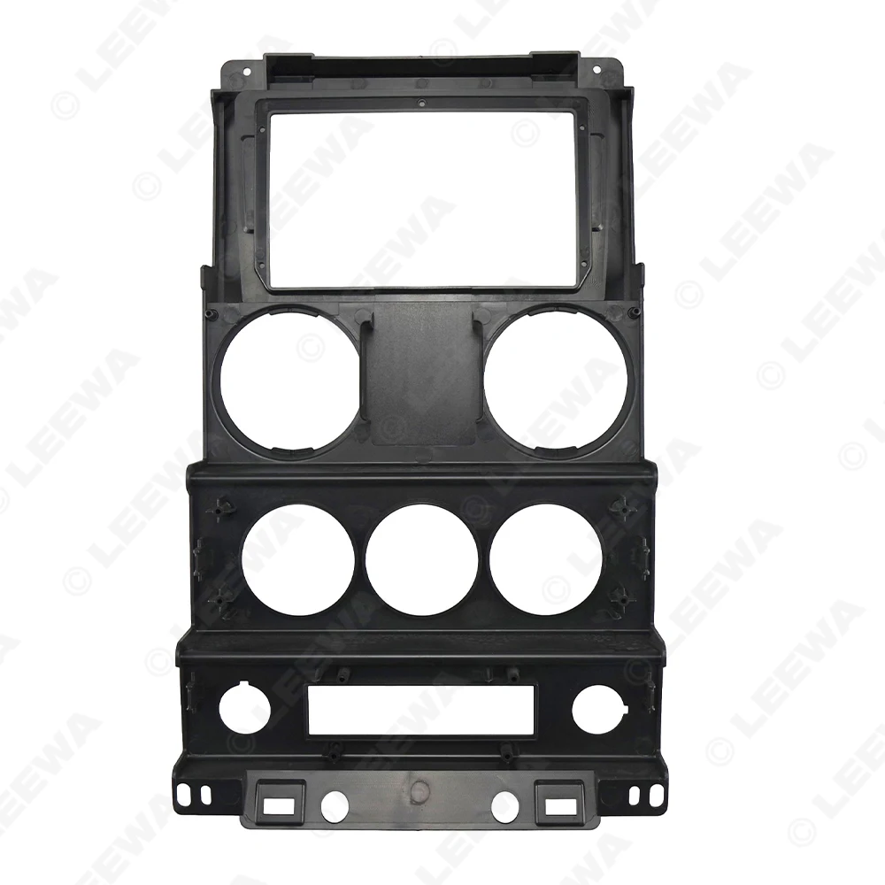 LEEWA Audio del coche 9 "unidad principal de pantalla grande tablero Fascia Panel marco Kit adaptador para Jeep Wrangler Rubicon América del Norte (JK) 06-10