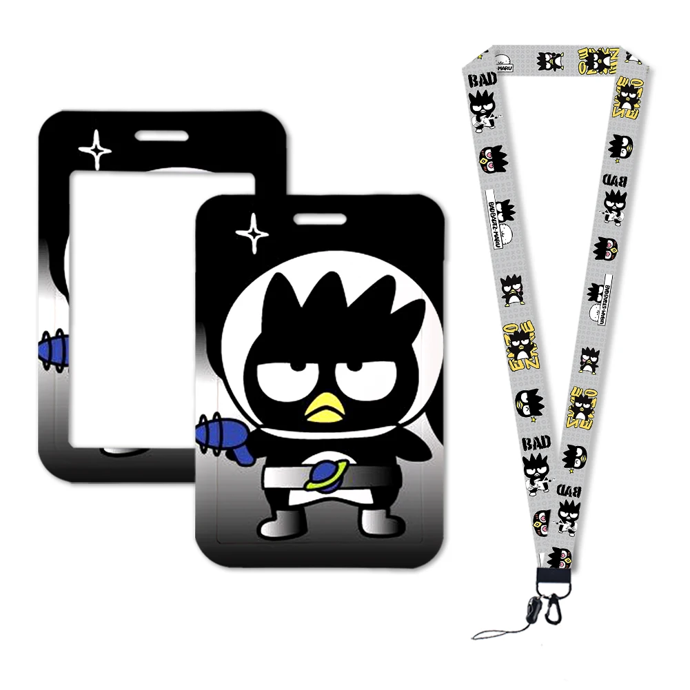 W Sanrio Lanyards Card Neck Strap Lanyards Holder BADTZ-MARU Hang Rope Accessories Boys ID Badge Holder Keychain