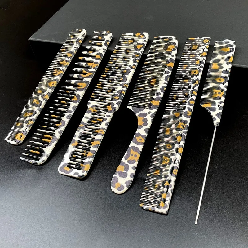 Graffiti Comb Set Barber's Special Cutting Comb Male Female Styling Sharp Tail Comb Barber Shop Professional Accessories Tools