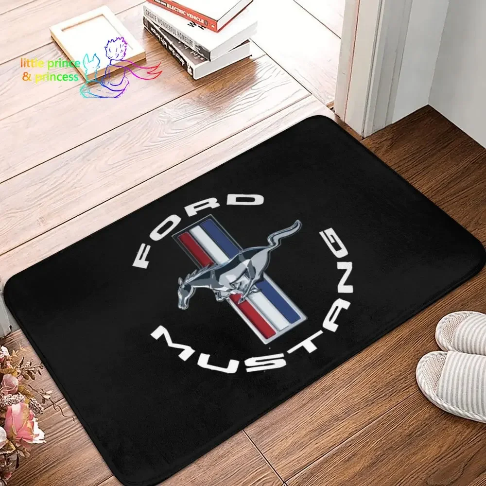 

Ford Mustang Doormat Anti-skid Super Absorbent Bathroom Floor Mats Home Entrance Rugs Kitchen Living Room Bedroom Carpet Footpad